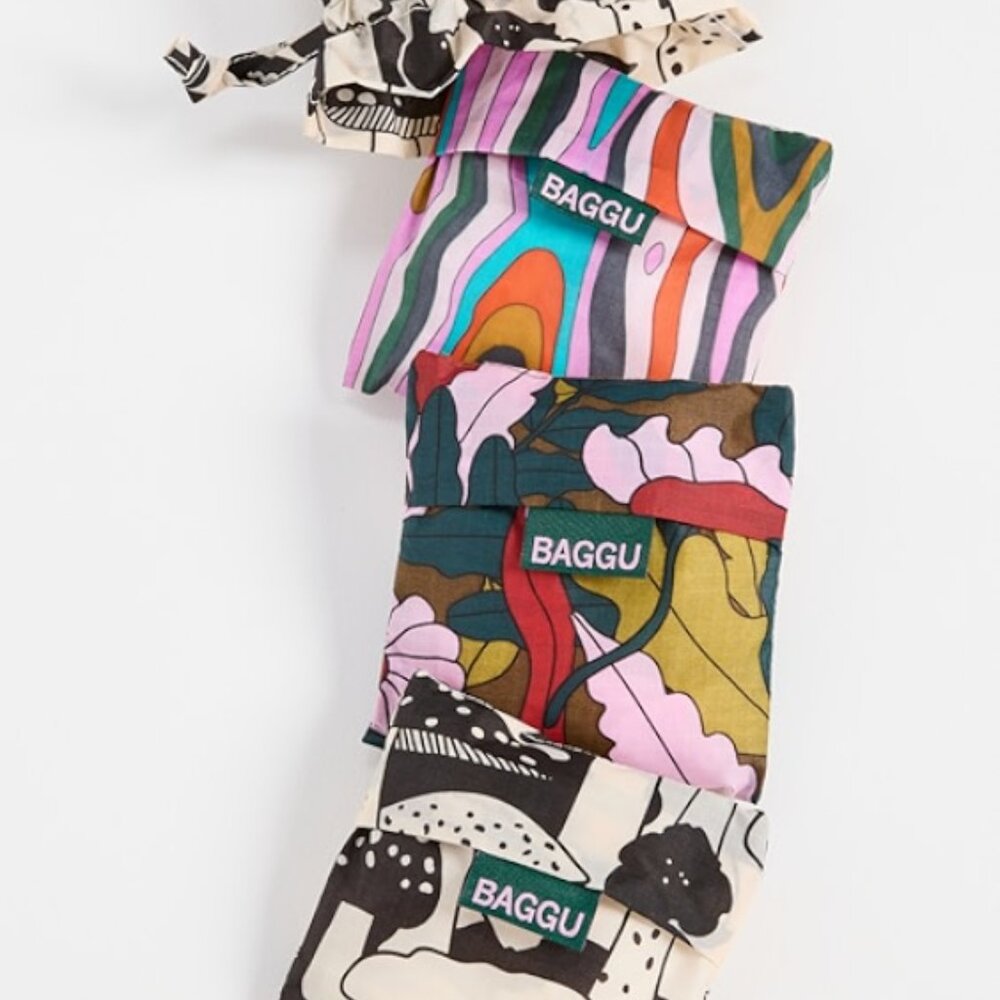 NWT Standard Baggu Set - Archive Forest (Candy Woodgrain, Pink Fern, Mushroom) - Picture 6 of 6